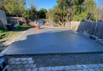 6x6 Shed Slab Nearly Complete Excavation, prep, and pour all handled